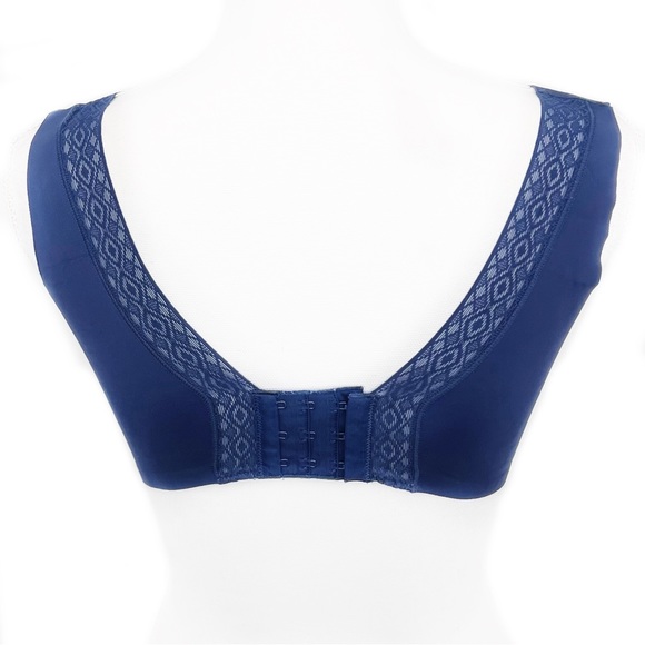 Hanes Navy Blue Ultimate® Ultra Light Comfort Smooth Support Bra Bralette S - Picture 2 of 3